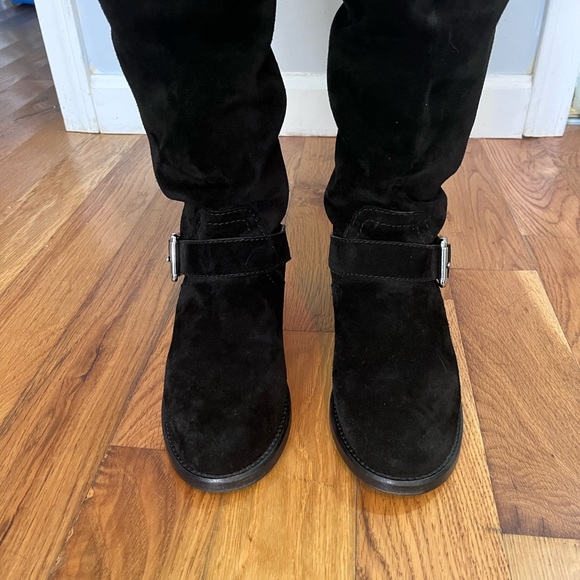 VALINTINO SUEDE RUFFLE OVER THE KNEE BOOT - Picture 14 of 16